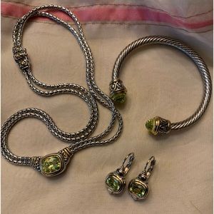 John Medeiros Peridot Colored Jewelry Set